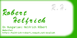 robert helfrich business card